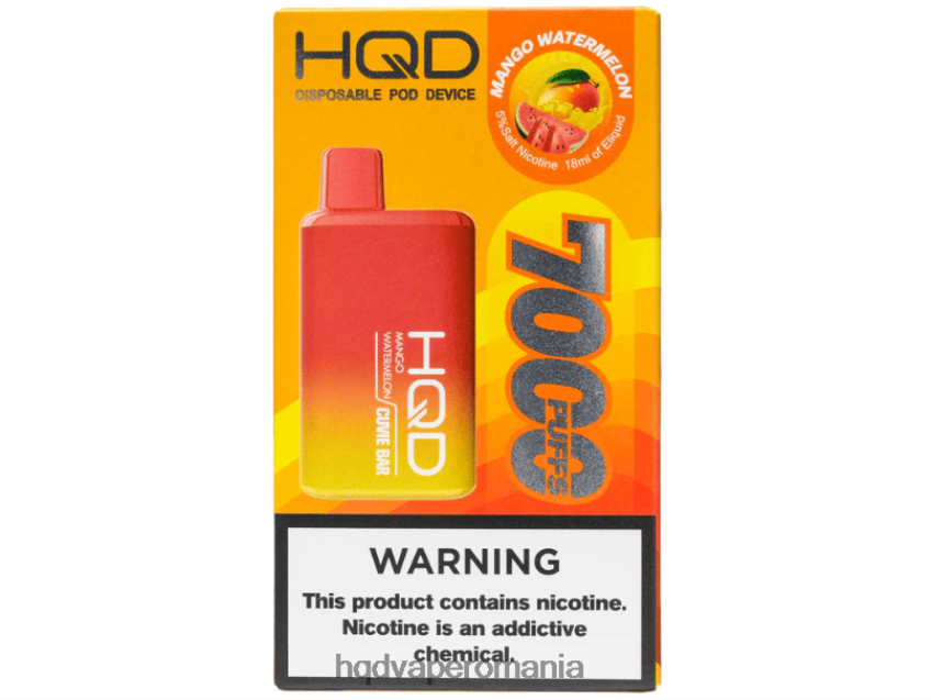 HQD CUVIE BAR de unică folosință pepene verde mango P46LX218 Best HQD Flavors