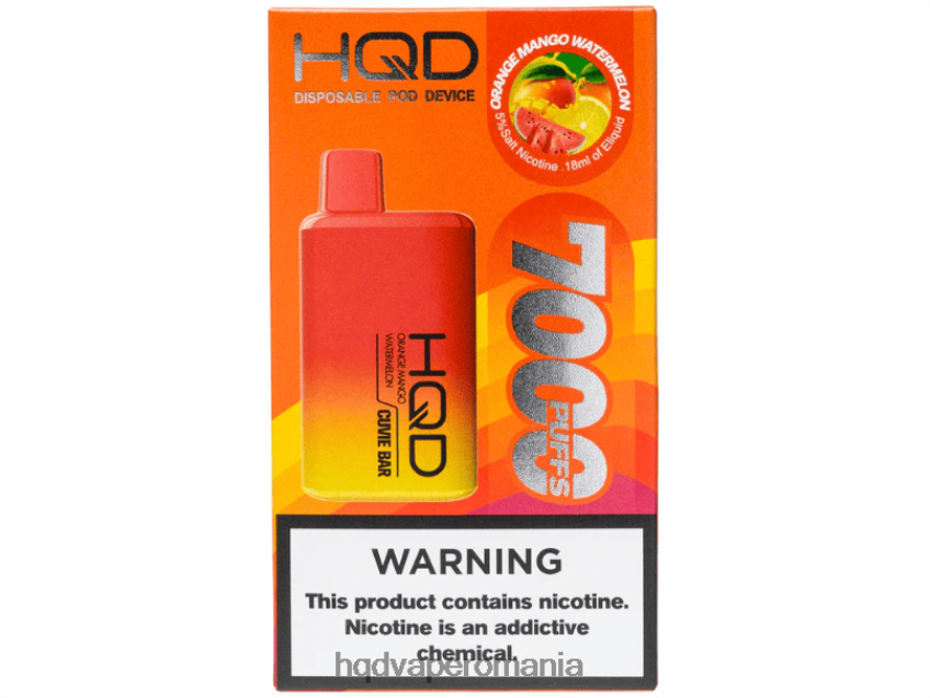 HQD CUVIE BAR de unică folosință portocaliu mango pepene verde P46LX227 HQD Order