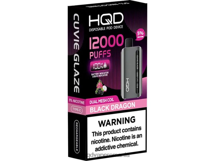HQD CUVIE GLAZE vapa de unică folosință 12000 Dragon negru P46LX132 HQD Romania
