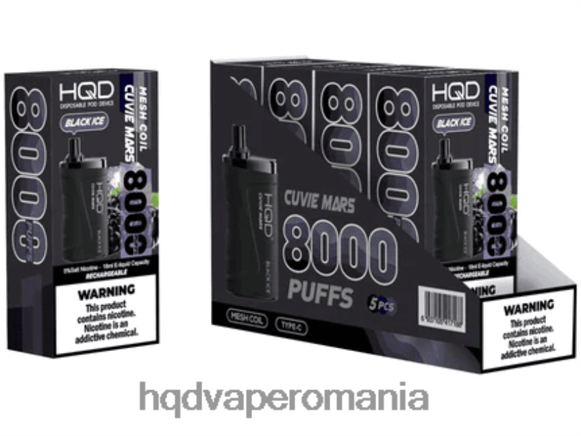 HQD CUVIE MARS de unică folosință gheață neagră P46LX135 HQD Vape Online