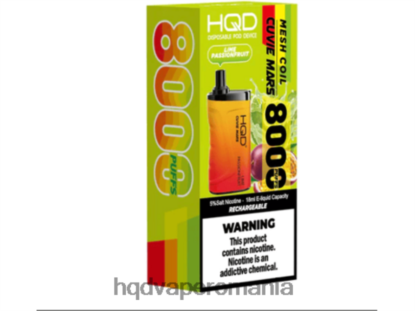 HQD CUVIE MARS de unică folosință lime fructul pasiunii P46LX208 Best HQD Flavors