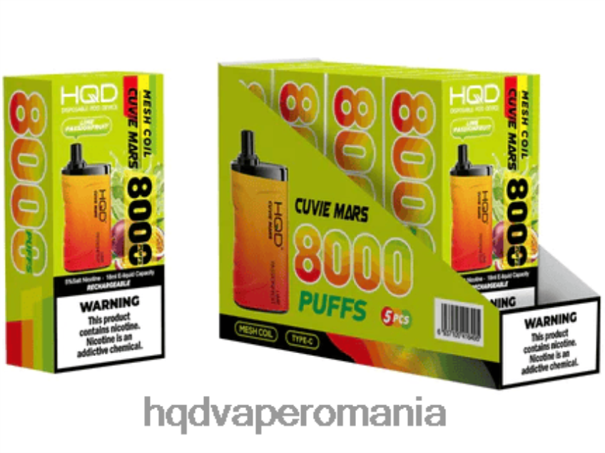 HQD CUVIE MARS de unică folosință lime fructul pasiunii P46LX208 Best HQD Flavors