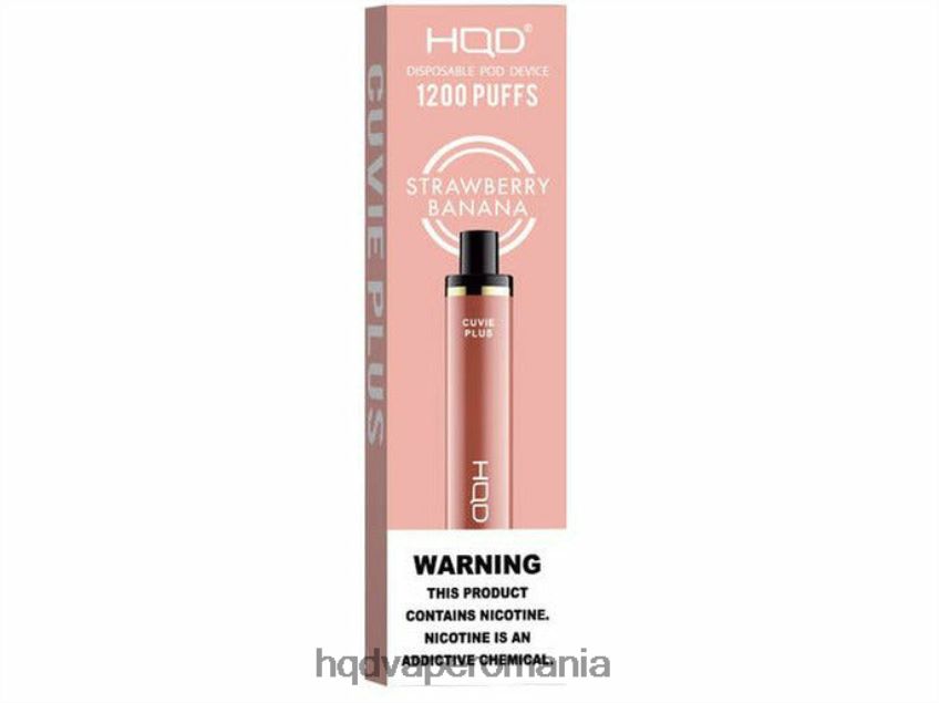 HQD CUVIE PLUS vapa de unică folosință banană căpșuni P46LX256 HQD For Sale