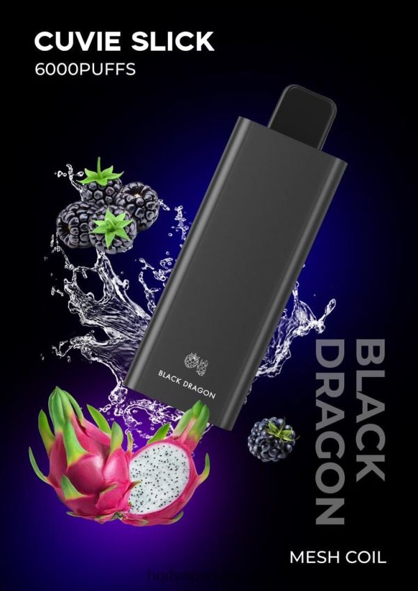 HQD CUVIE SLICK 6000 pufuri dragon negru slick P46LX31 HQD Vape Romania
