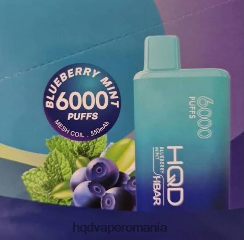 HQD HBAR 6000 pufuri mentă de afine P46LX51 HQD Vape Romania