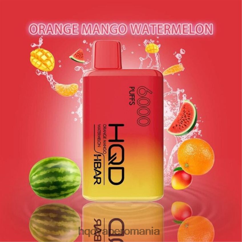 HQD HBAR 6000 pufuri portocaliu mango pepene verde P46LX54 HQD Bucharest