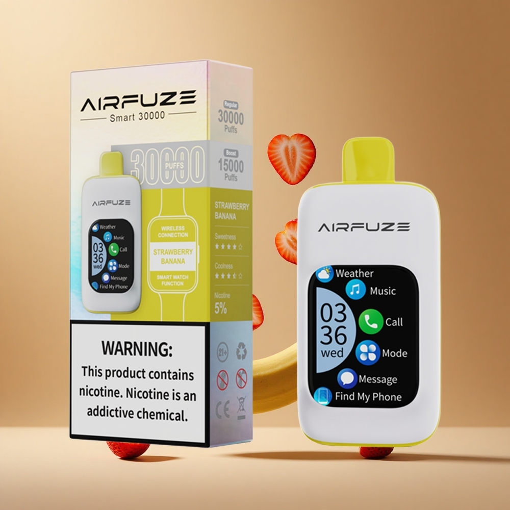 AirFuze Smart 30000 Pufuri Dispozabil Afine Capsuni Capacitate Baterie 900mAh Rezistenta Nicotina 5% Romania wholesale