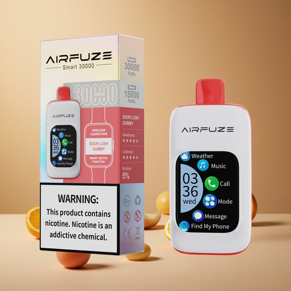 AirFuze Smart 30000 Pufuri Vape de unică folosință Guma Acrisoara 5% Nicotina 900mAh Romania wholesale