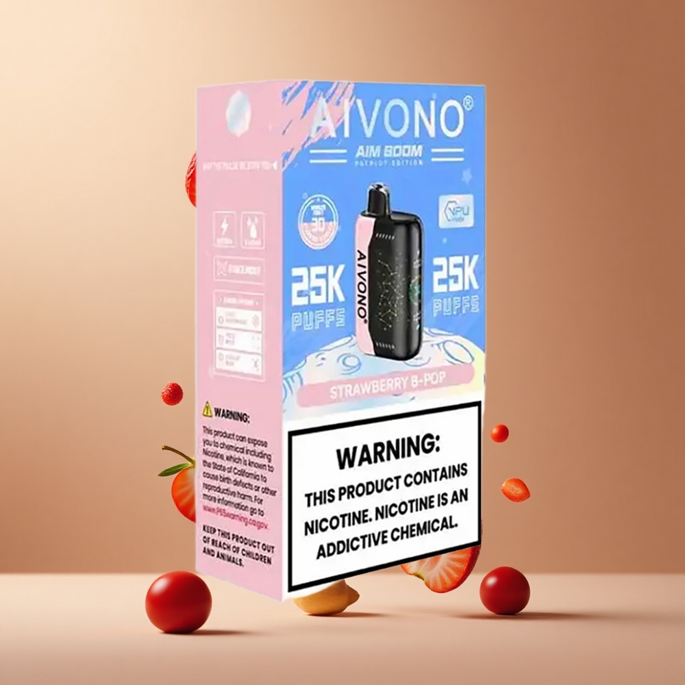Aivono Aim Boom 25000 Pufuri Capsuni B Pop 28ml 650mAh Romania wholesale