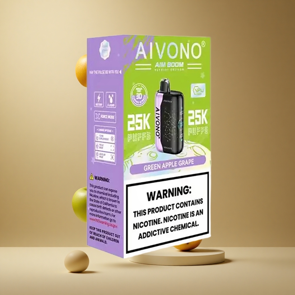 Aivono Aim Boom 25000 de Pufuri Măr Verde Struguri 28ml Capacitate Lichid Romania wholesale