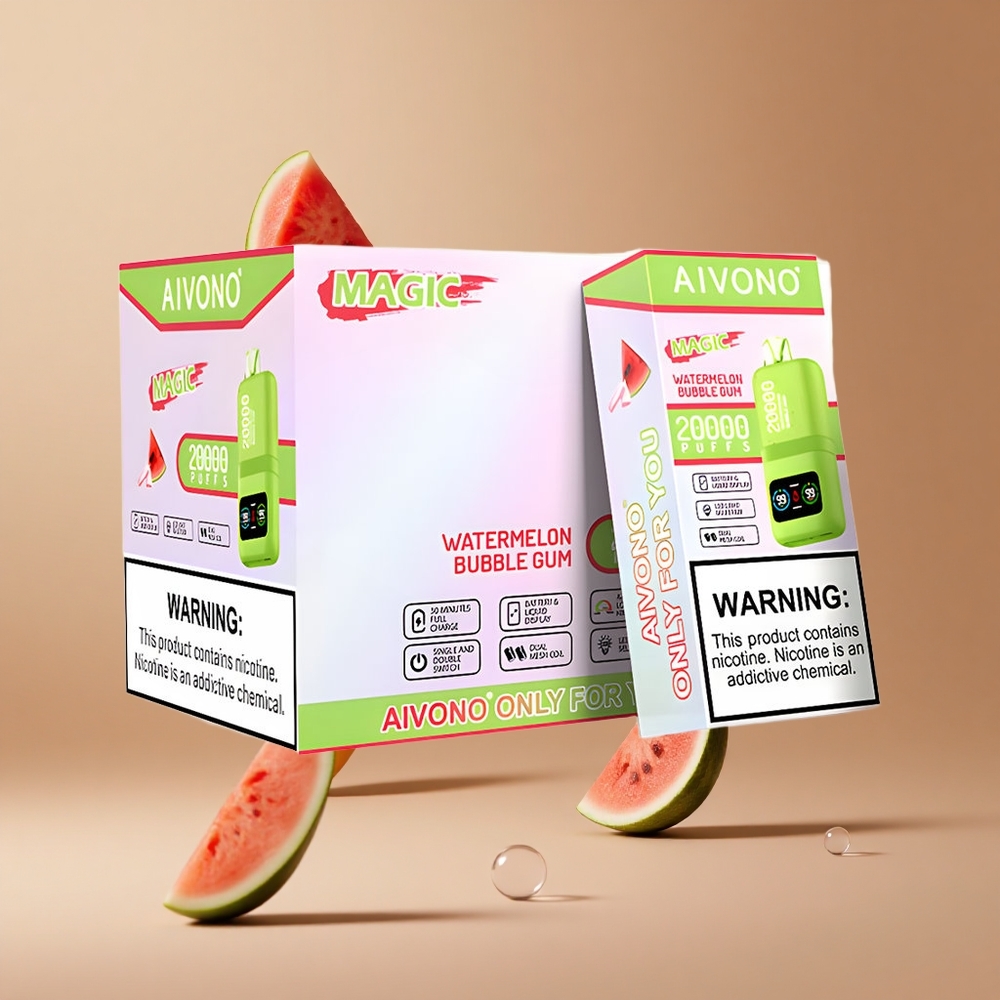 Aivono Aim Magic 20000 Pufuri Acadea de pepene și gumă de mestecat 26ml E-lichid Dual Mesh Coils Romania wholesale