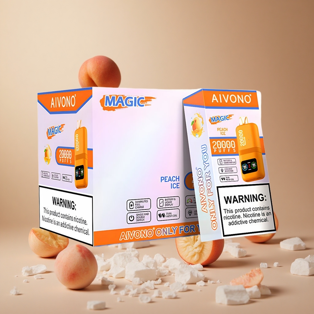 Aivono Aim Magic 20000 Pufuri Coame dublu Peach Gheață 26ml lichid Romania wholesale