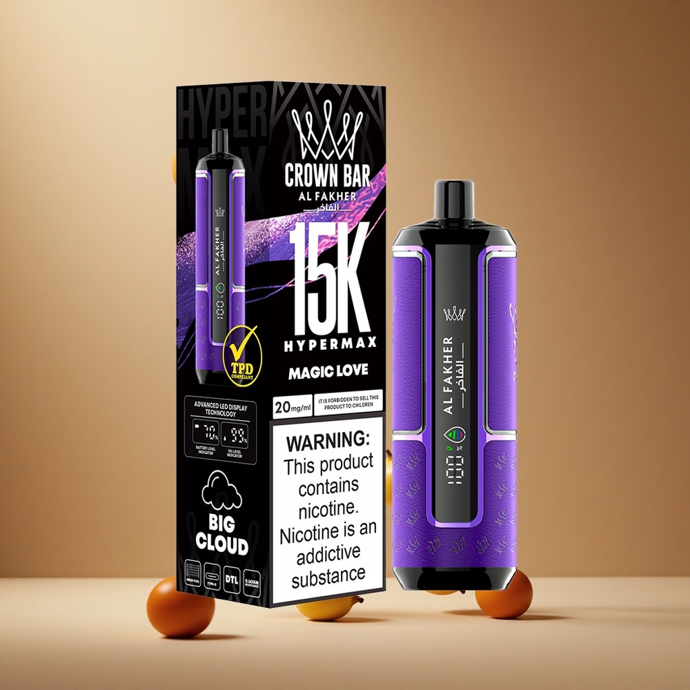 Al Fakher Crown Bar 15K Hypermax Magic Love 22ml 15000 de Pufuri Romania wholesale