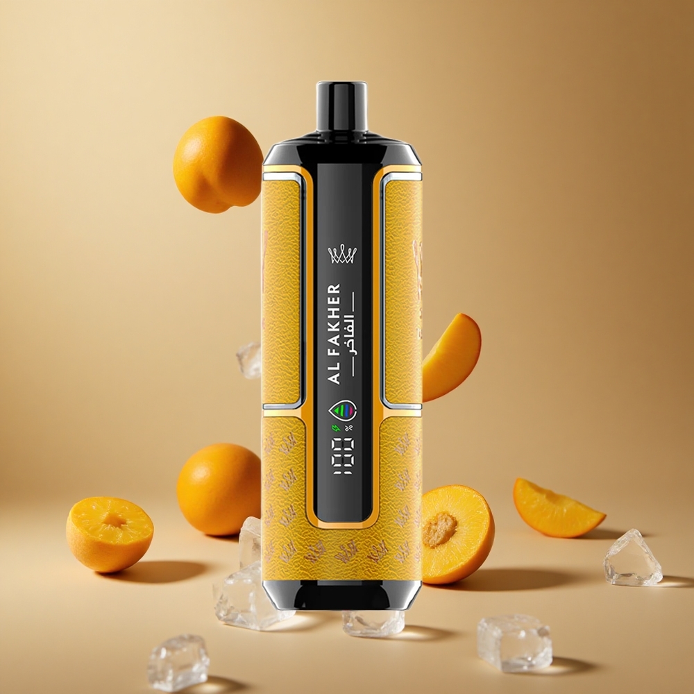 Al Fakher Crown Bar 15K Hypermax Vape de unică folosință Kit Mango Gheață cu 22ml Capacitate Lichid și 15000 Pufuri Romania wholesale