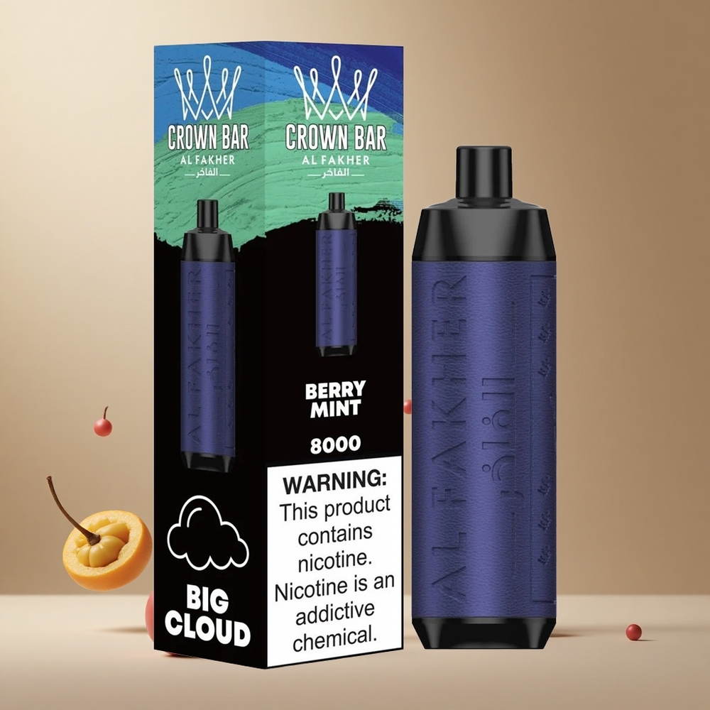 Al Fakher Crown Bar 8000 Afine Menta 18ml Capacitate Lichid 5mg Nicotina Romania wholesale