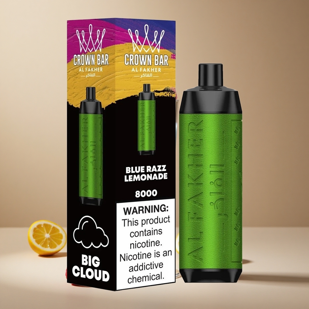 Al Fakher Crown Bar 8000 Cristal Dispozabil Vape Afine Limonadă 18ml Capacitate Lichid 600mAh Baterie Romania wholesale
