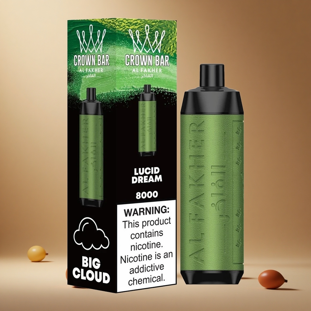 Al Fakher Crown Bar 8000 Cristal Vis Luminos 18ml Capacitate Lichid 5mg Nicotina Romania wholesale