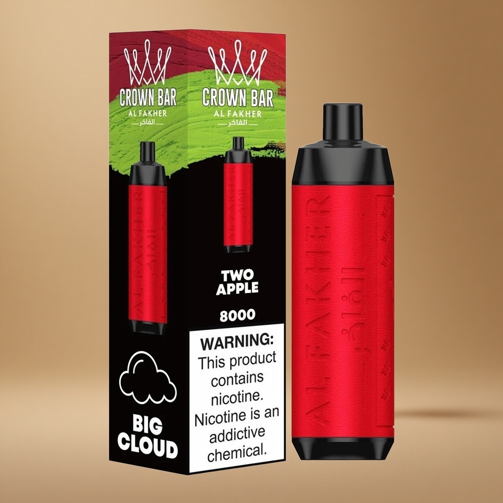Al Fakher Crown Bar 8000 Două Mere Cristal 18ml e-Lichid 8000 Pufuri Romania wholesale