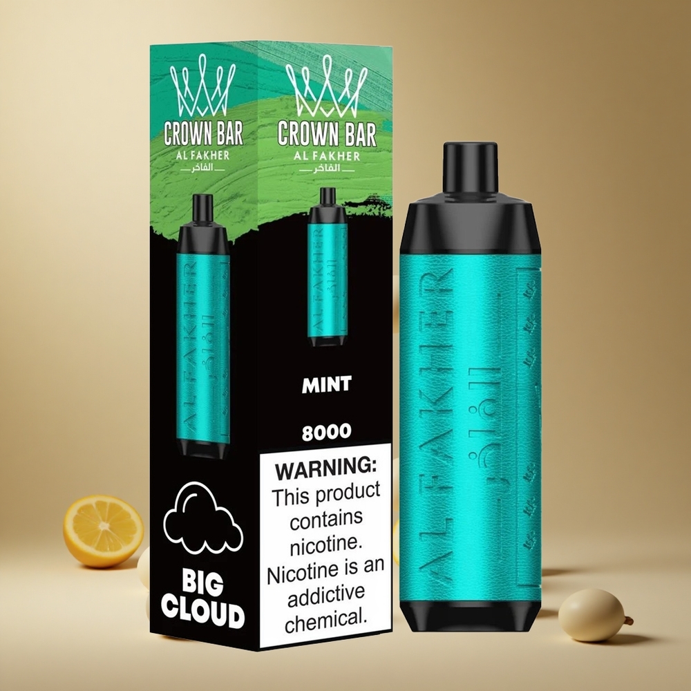 Al Fakher Crown Bar 8000 Mentă 18ml Lichid 0.6 ohm Rezistență Romania wholesale