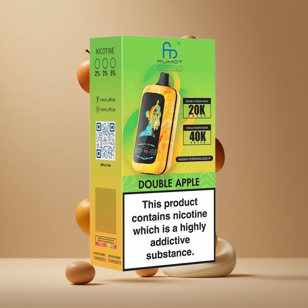 Fumot Digital Monkey 40000 de Pufuri Măr Dublu Dual Mesh Coil 850 MAH Romania wholesale