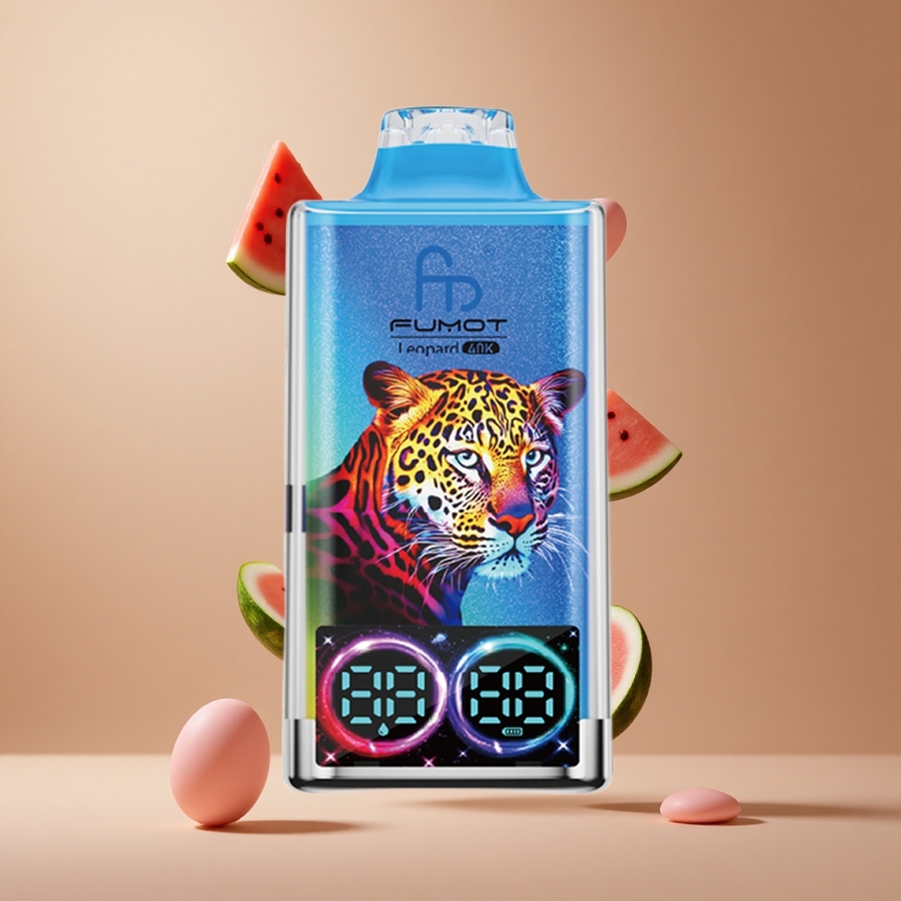 Fumot Leopard 40000 de Pufuri Bubblegum Pepene Verde cu 700mAh Baterie și Încărcare Type-C Romania wholesale Fumot Leopard 40000 de Pufuri Bubblegum Pepene Verde cu 700mAh Baterie și Încărcare Type-C Romania wholesale