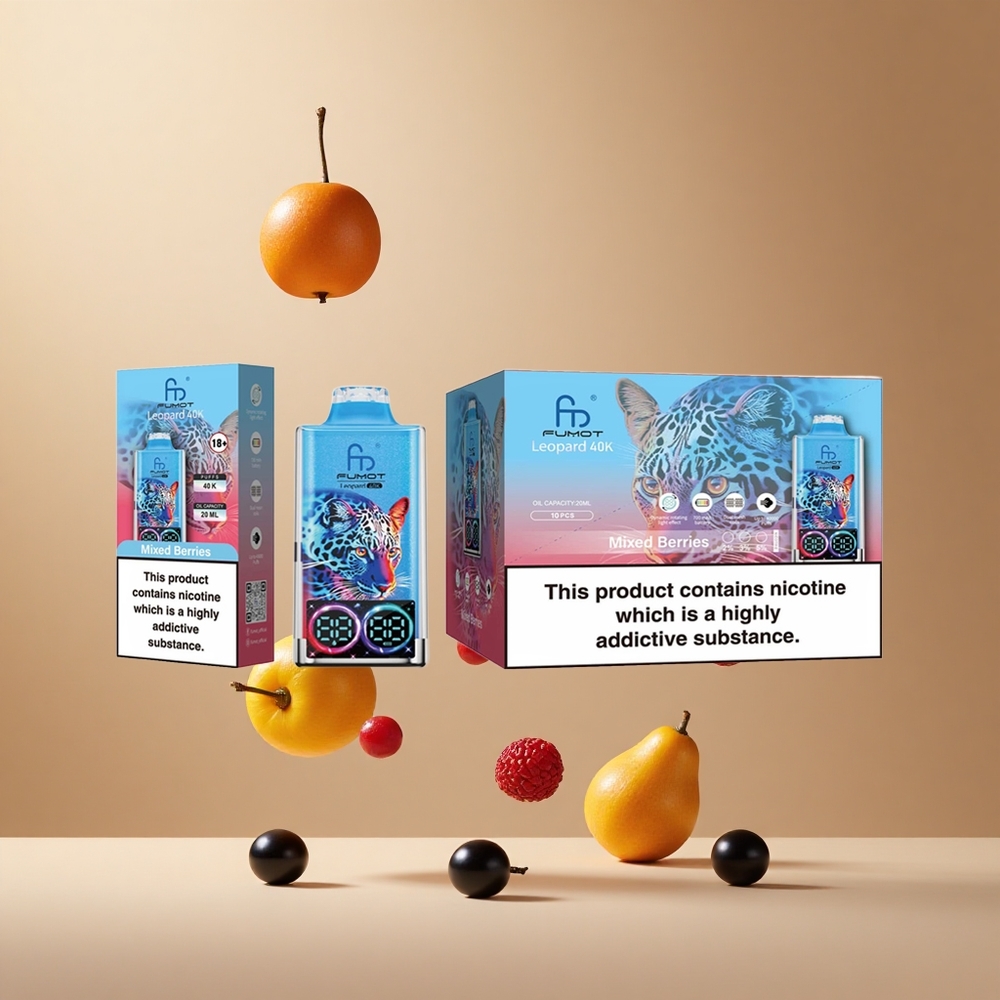 Fumot Leopard 40K Pufuri Vape de unică folosință Fructe de Pădure Mixate 700mAh Baterie Dual Mesh Romania wholesale