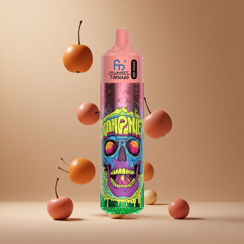 Fumot RandM Tornado 30000 de Pufuri Trei Cireșe 30mL LED Romania wholesale