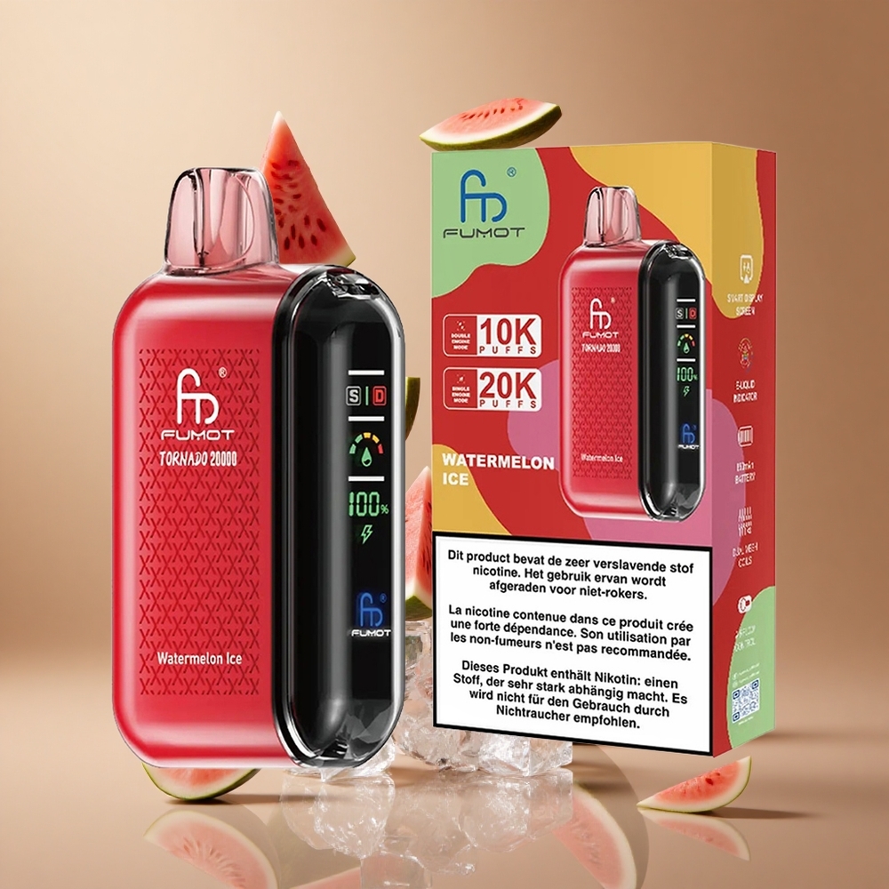 Fumot Tornado 20000 Pufuri 20ml Capacitate Lichid Puf Disposable Pepene Verde Gheață Romania wholesale