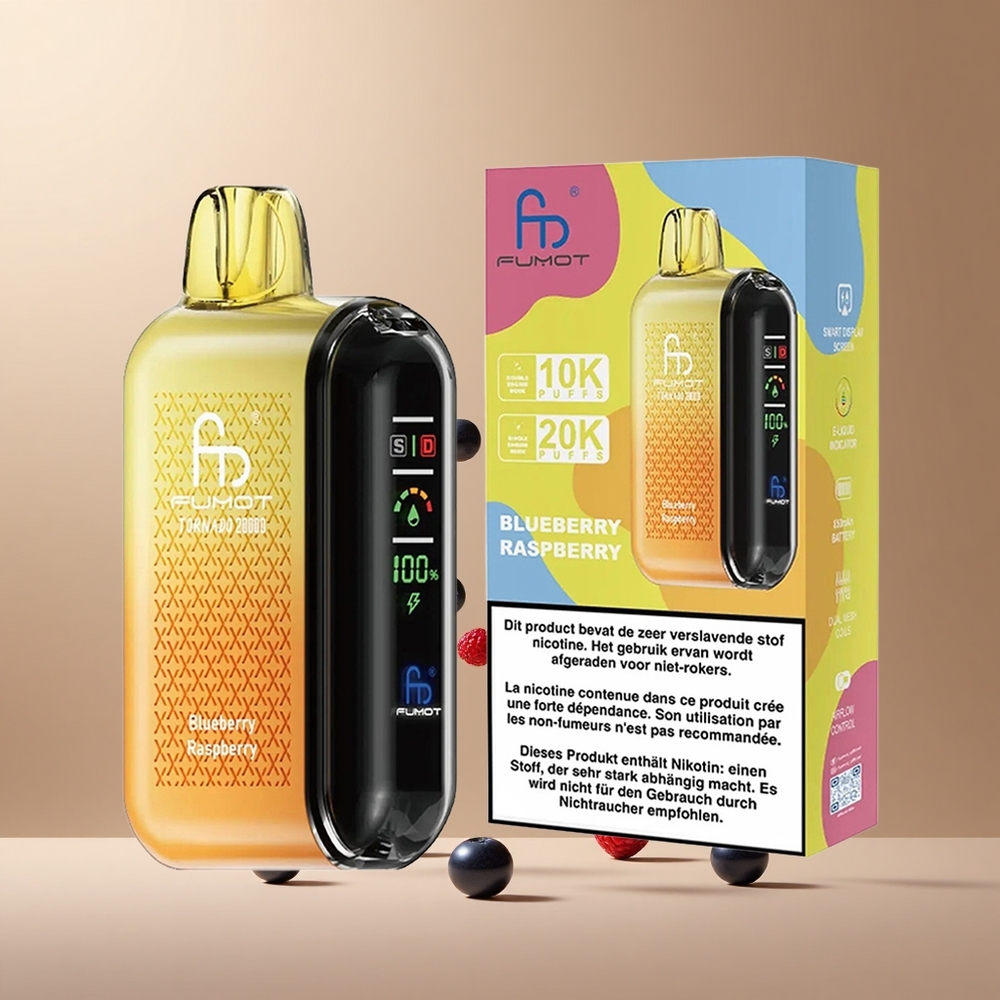 Fumot Tornado 20000 Pufuri Afine Zmeură 20ml Capacitate E-lichid Romania wholesale