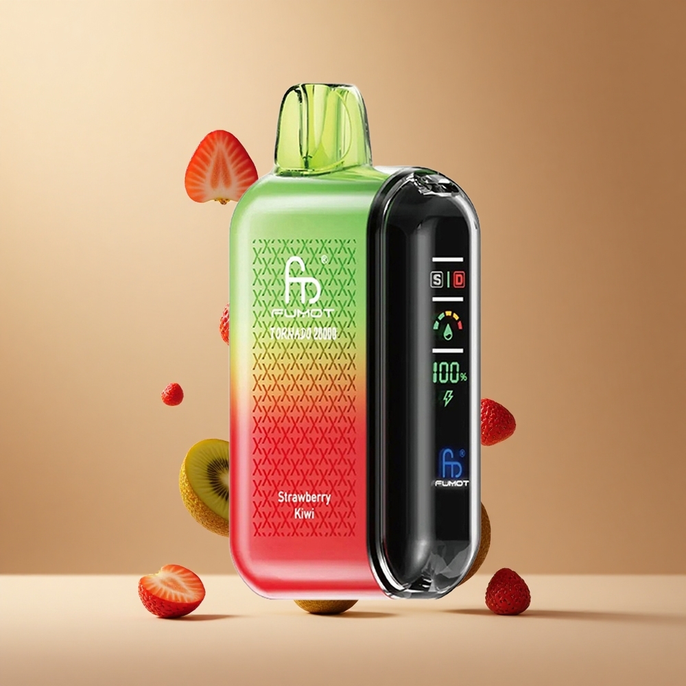 Fumot Tornado 20000 Pufuri Capsa de Dublu Mesh 20ml Capacitate Capsuni Kiwi Romania wholesale Fumot Tornado 20000 Pufuri Capsa de Dublu Mesh 20ml Capacitate Capsuni Kiwi Romania wholesale