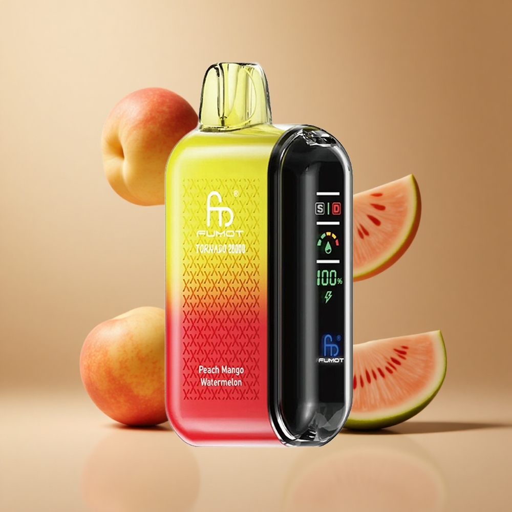Fumot Tornado 20000 Pufuri Capsule Dual Mesh Peach Mango Pepene Galben Romania wholesale Fumot Tornado 20000 Pufuri Capsule Dual Mesh Peach Mango Pepene Galben Romania wholesale