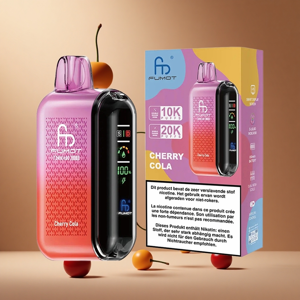 Fumot Tornado 20000 Pufuri Coil Dual Cherry Cola 20ml Romania wholesale