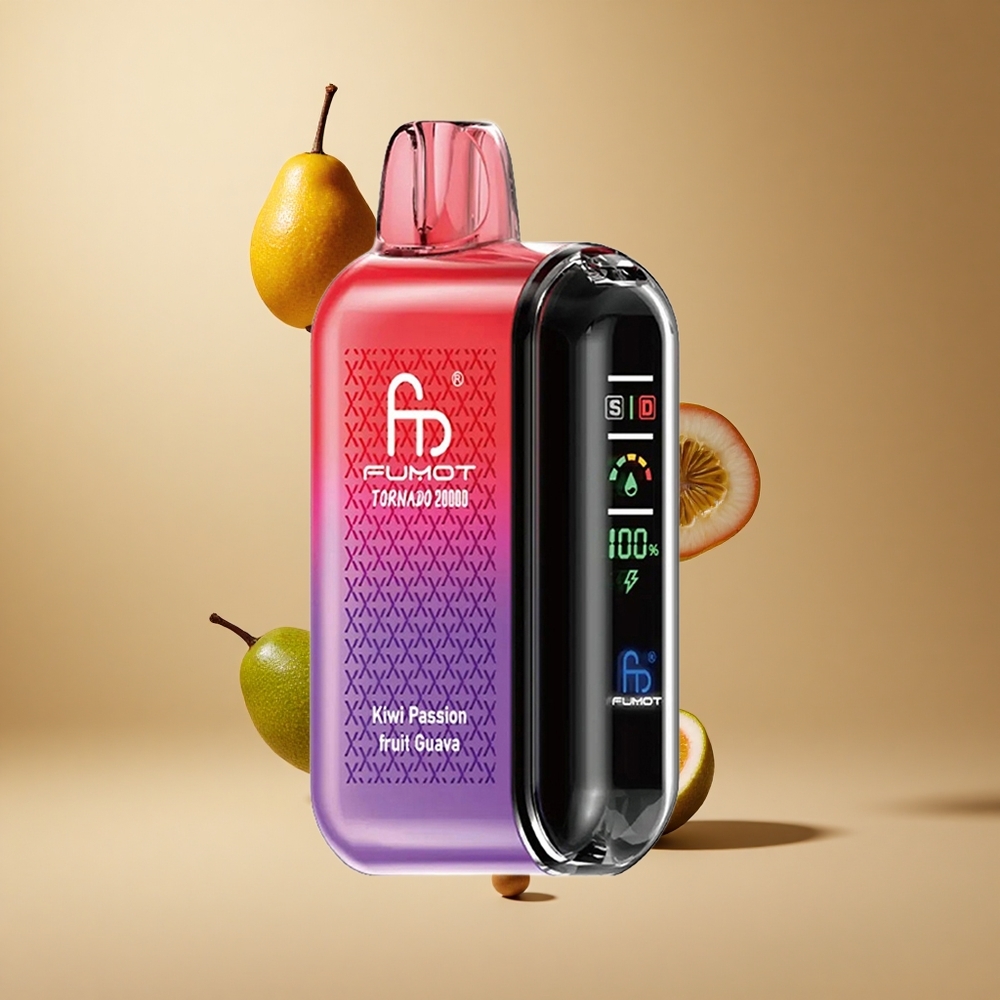 Fumot Tornado 20000 Pufuri Kiwi Fructul Pasiei Guava Dual Bobina Mesh 20ml Capacitate E-lichid Romania wholesale