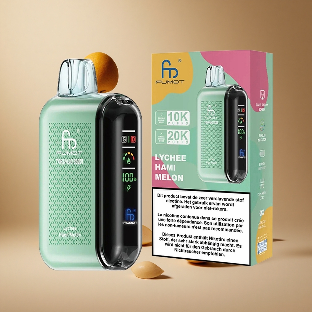 Fumot Tornado 20000 Pufuri Litchi Pepene Galben 20ml Capacitate E-lichid Afacere en gros Romania