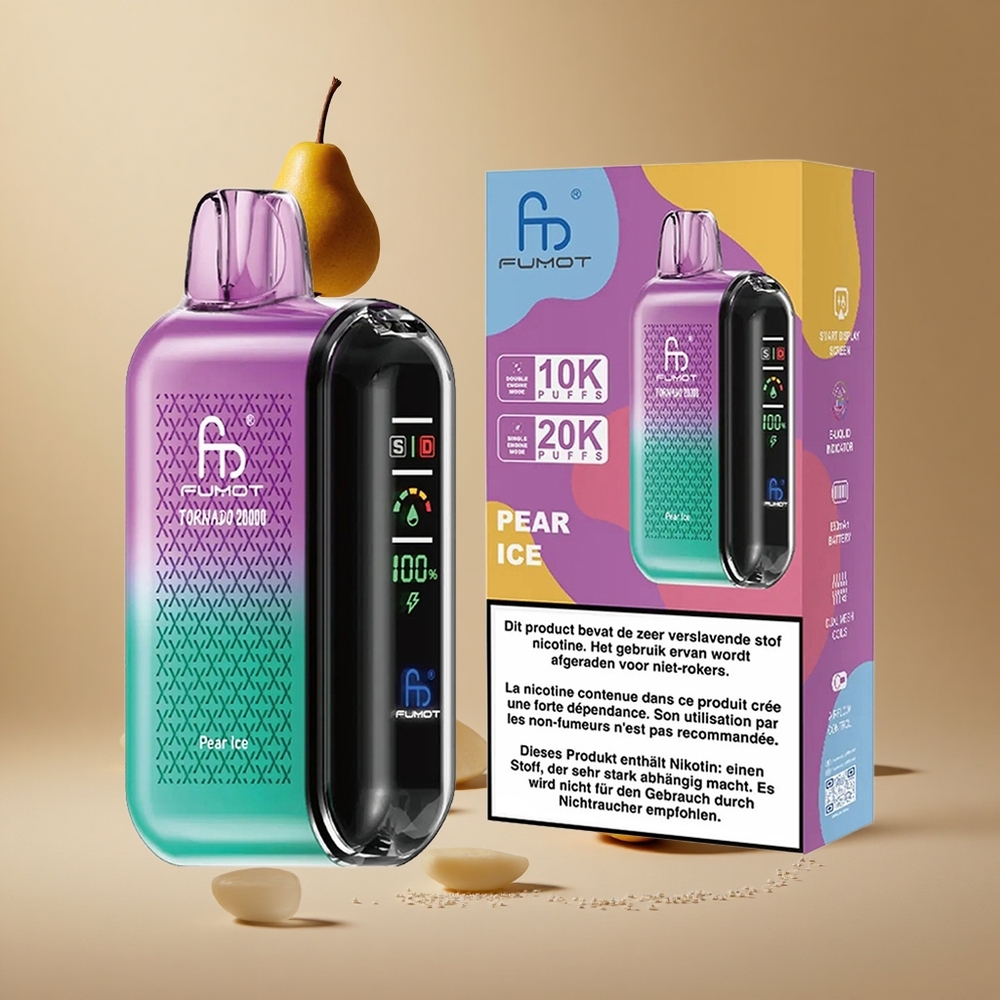 Fumot Tornado 20000 Pufuri Peră Înghețată 20ml Capacitate E-lichid Romania wholesale