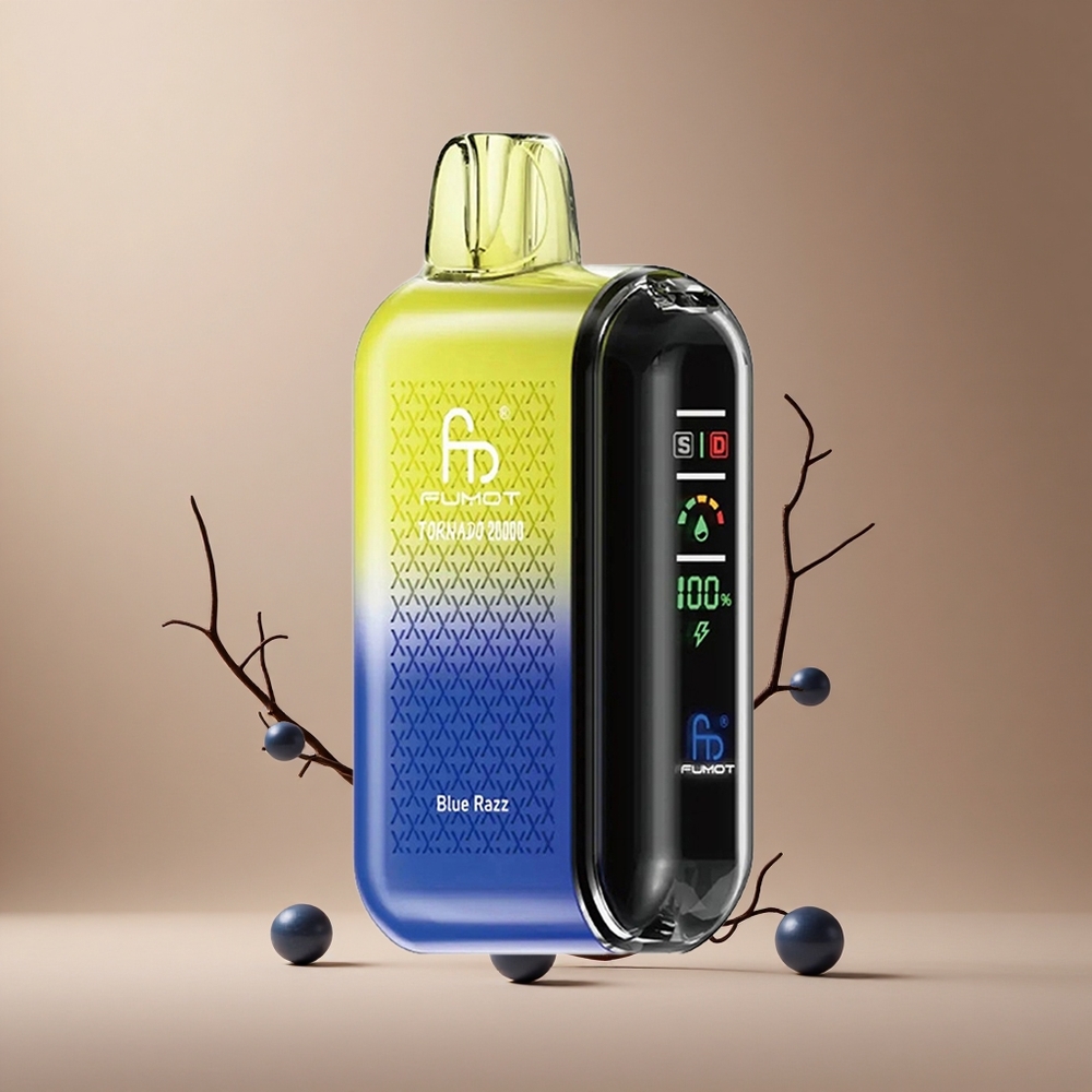 Fumot Tornado 20000 Pufuri Zmeura Albastră Dual Mesh Coil 20ml Capacitate Lichid Romania wholesale