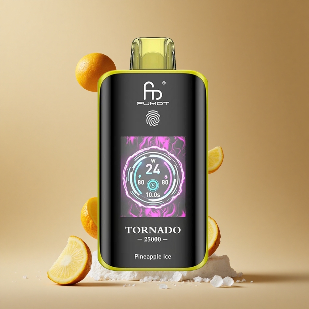 Fumot Tornado 25000 Pufuri Ananas Gheață Ecran HD Baterie 700mAh Reîncărcabilă Romania wholesale Fumot Tornado 25000 Pufuri Ananas Gheață Ecran HD Baterie 700mAh Reîncărcabilă Romania wholesale