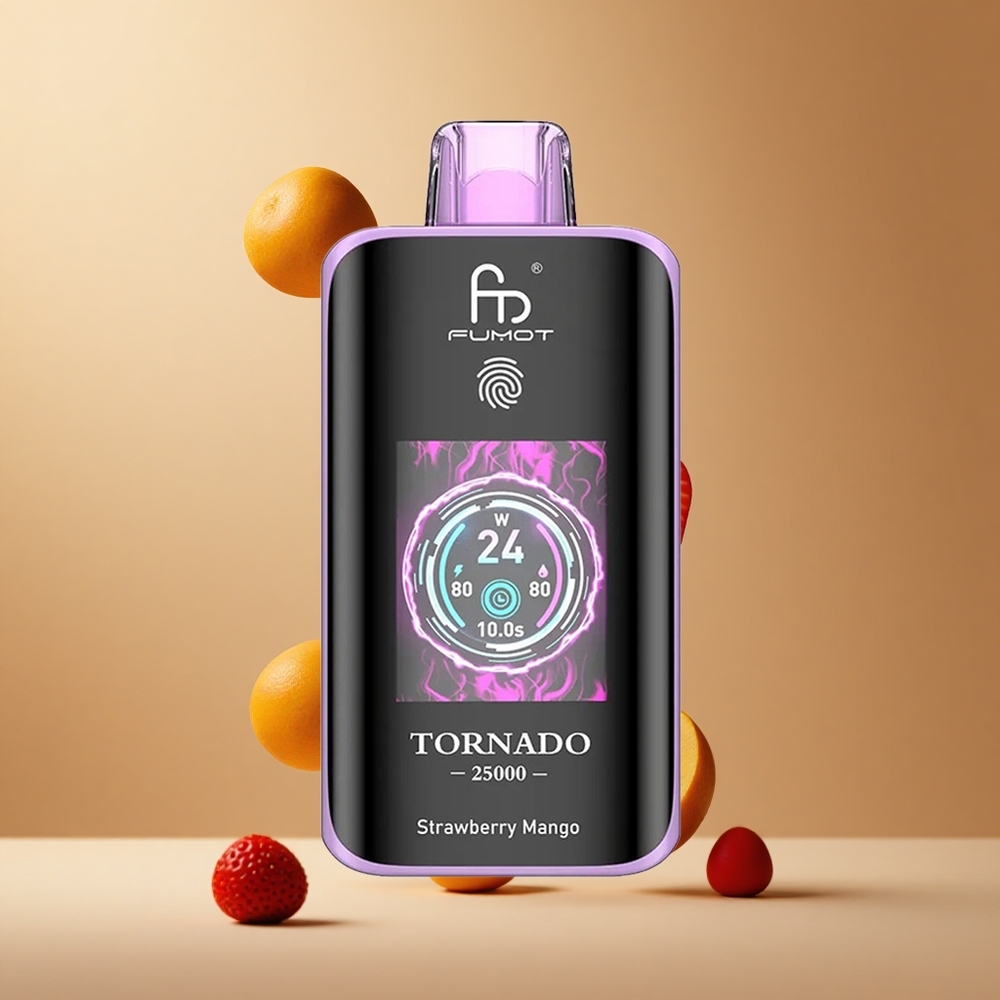 Fumot Tornado 25000 Pufuri Capsuni Mango Ecran HD Baterie 700mAh Reîncărcabilă Romania wholesale Fumot Tornado 25000 Pufuri Capsuni Mango Ecran HD Baterie 700mAh Reîncărcabilă Romania wholesale