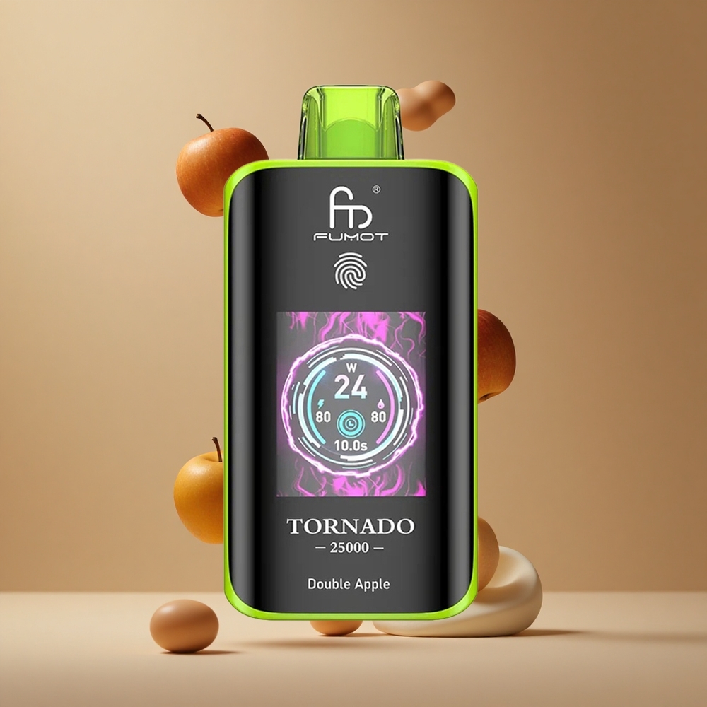 Fumot Tornado 25000 Pufuri Dublu Măr Baterie Reîncărcabilă 700mAh Lichid Pre-umplut 20ml Romania wholesale Fumot Tornado 25000 Pufuri Dublu Măr Baterie Reîncărcabilă 700mAh Lichid Pre-umplut 20ml Romania wholesale