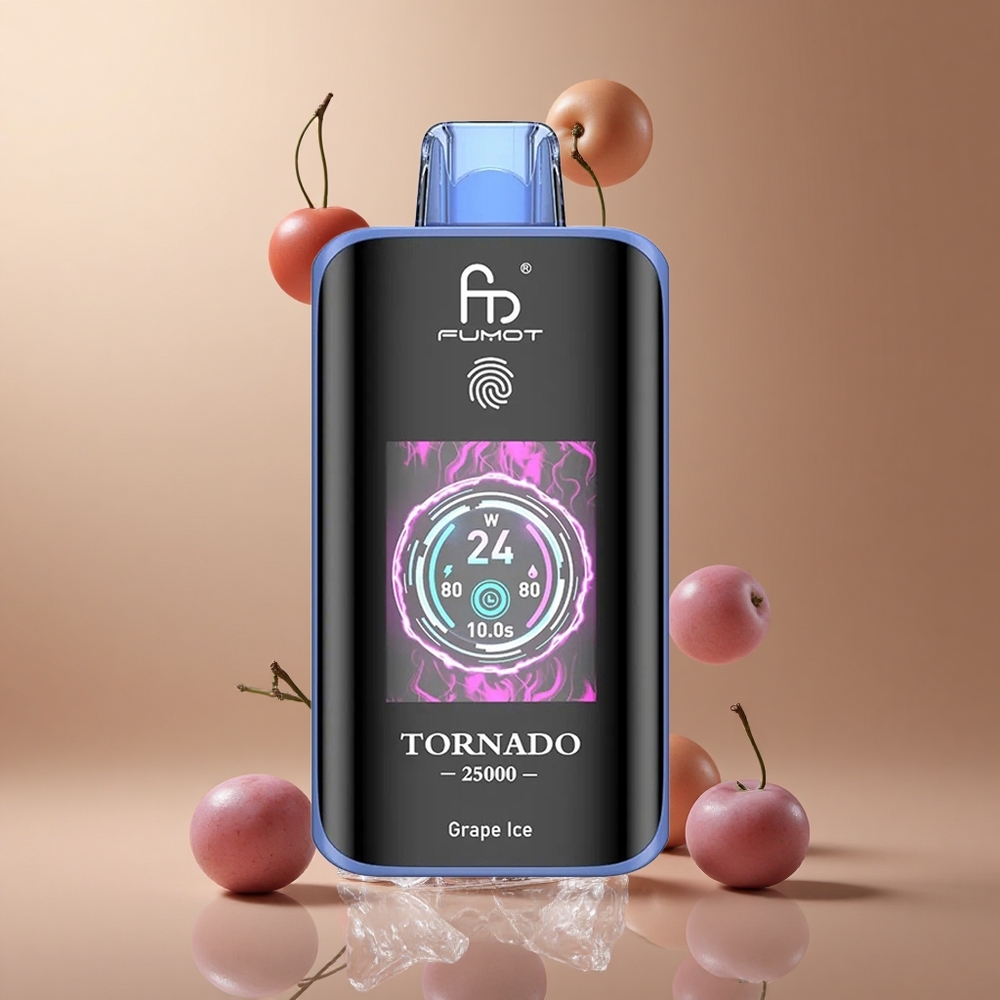 Fumot Tornado 25000 Pufuri Gheață de Struguri Baterie Reîncărcabilă 700mAh Lichid Pre-umplut 20ml Romania wholesale Fumot Tornado 25000 Pufuri Gheață de Struguri Baterie Reîncărcabilă 700mAh Lichid Pre-umplut 20ml Romania wholesale