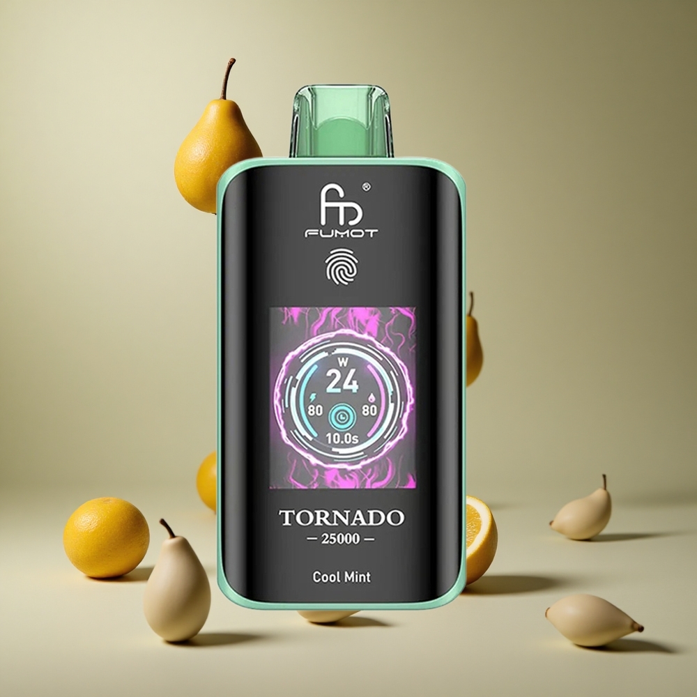 Fumot Tornado 25000 Pufuri Mentă Răcoritoare 20ml Lichid Pre-umplut 700mAh Baterie Reîncărcabilă Romania wholesale