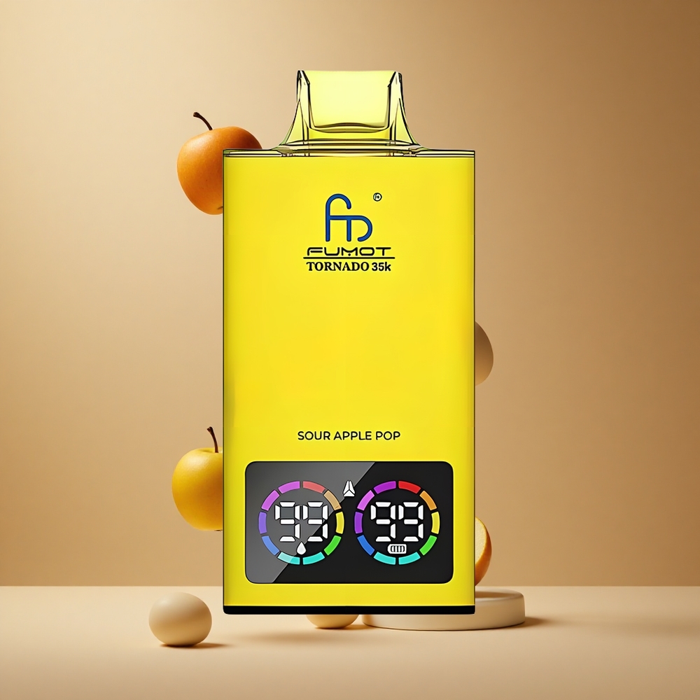 Fumot Tornado 35000 Bucăți Bob de Măr Acru Bobină Duală Indicator de Lichid Romania wholesale Fumot Tornado 35000 Bucăți Bob de Măr Acru Bobină Duală Indicator de Lichid Romania wholesale