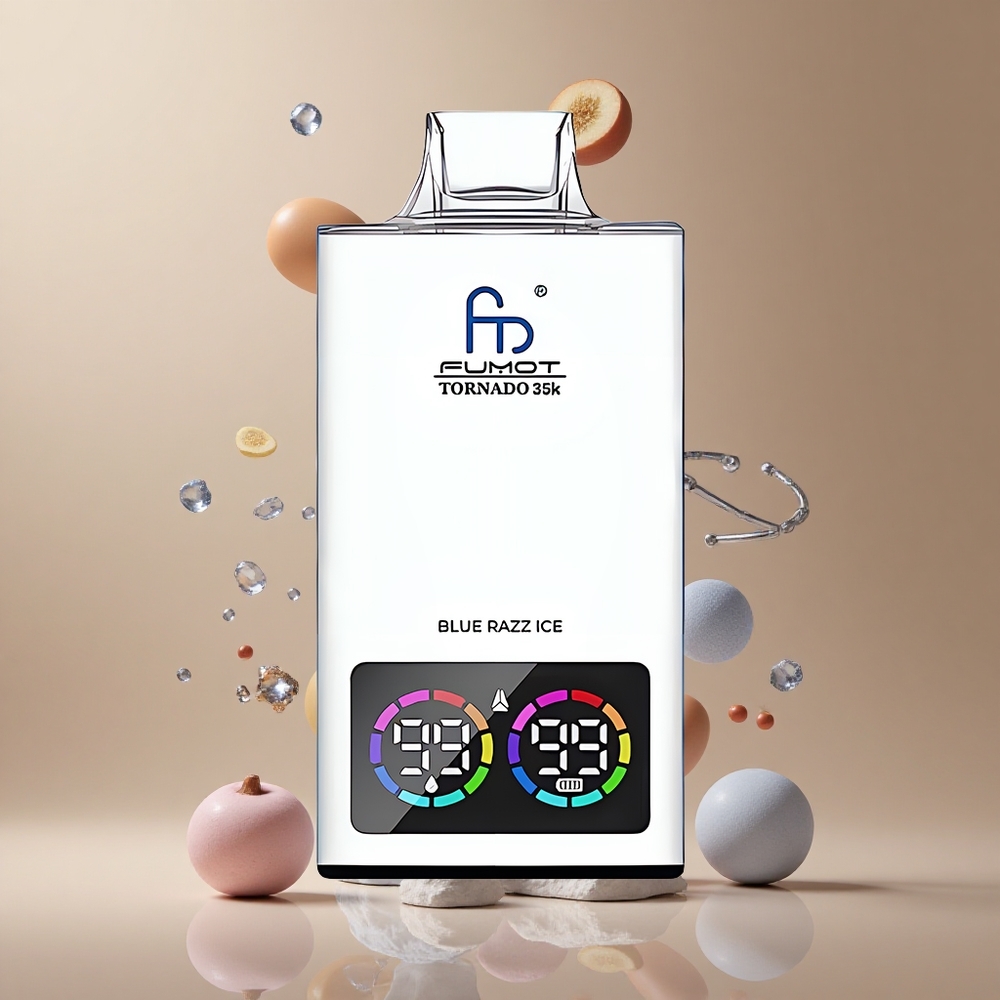 Fumot Tornado 35000 Coil Dublu Mesh Gheață Zmeură Albastră LED-uri RGB Variabile Romania wholesale Fumot Tornado 35000 Coil Dublu Mesh Gheață Zmeură Albastră LED-uri RGB Variabile Romania wholesale