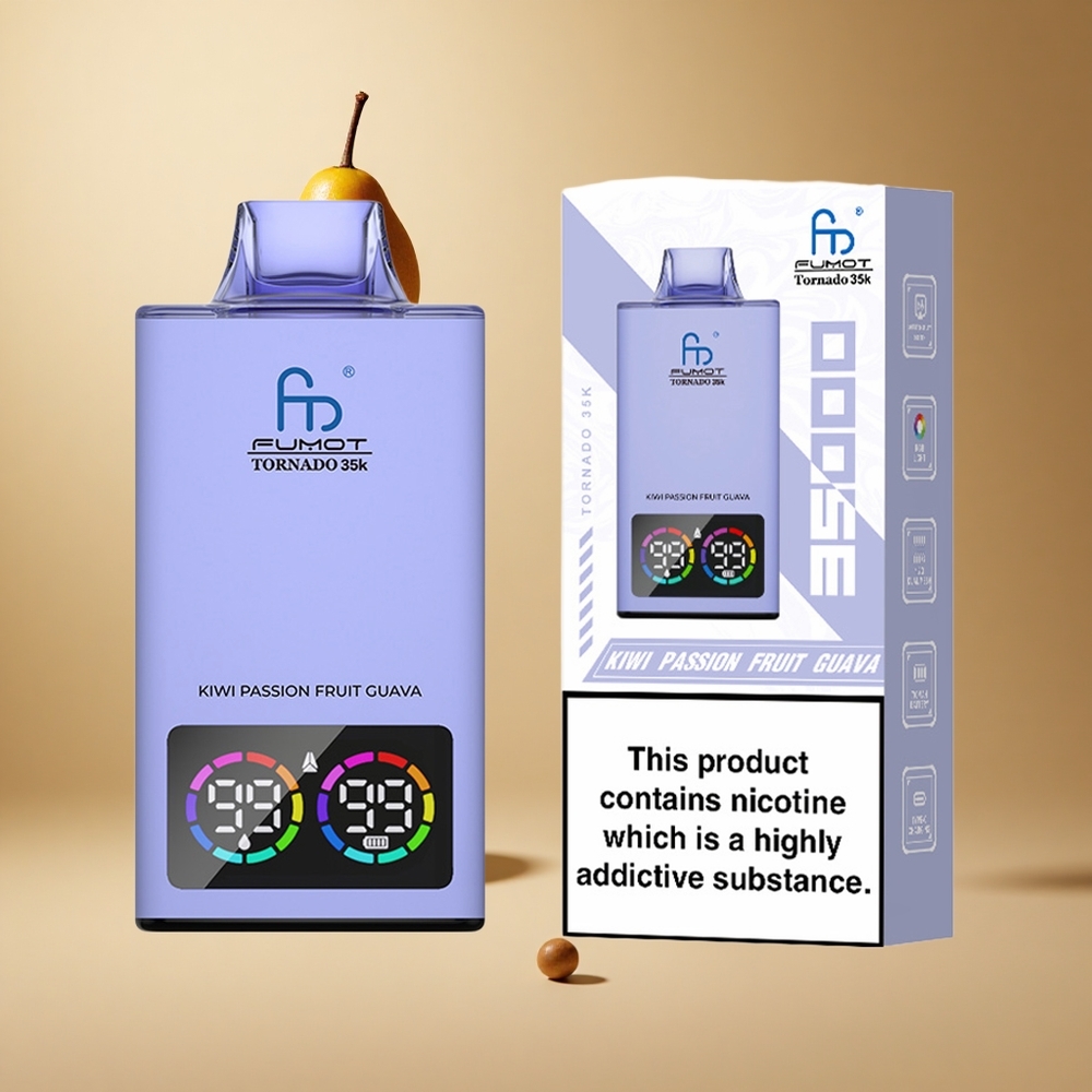 Fumot Tornado 35000 Kiwi Fructul Pasiunii Guava Bobină Duală Indicator de Lichid Romania wholesale