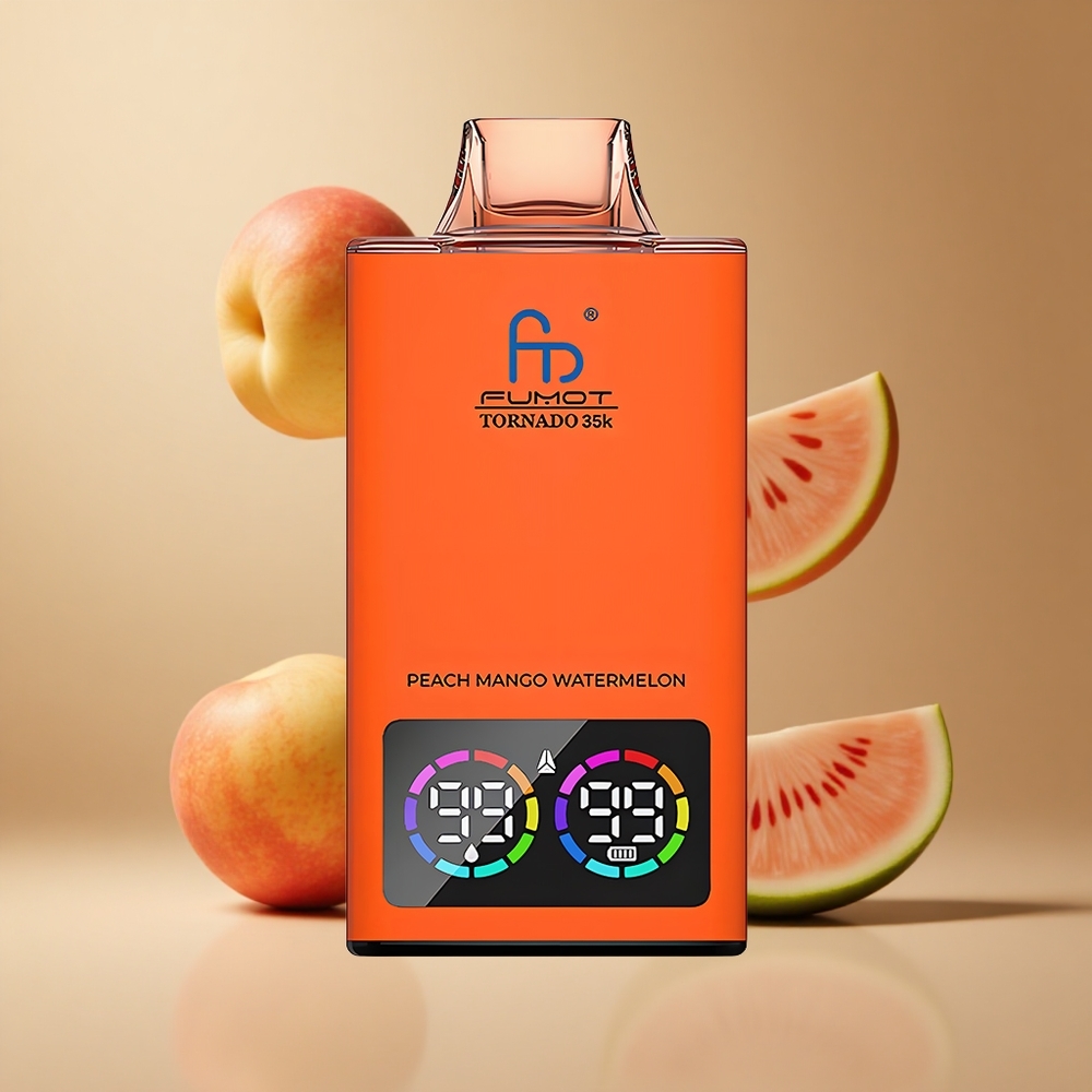 Fumot Tornado 35000 Pește Mango Pepene Verde Bobină Duală LED-uri RGB Schimbătoare Romania wholesale Fumot Tornado 35000 Pește Mango Pepene Verde Bobină Duală LED-uri RGB Schimbătoare Romania wholesale