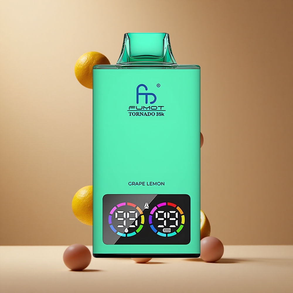 Fumot Tornado 35000 Strugură Lămâie Bobină Duală Indicator de Lichid Romania wholesale Fumot Tornado 35000 Strugură Lămâie Bobină Duală Indicator de Lichid Romania wholesale