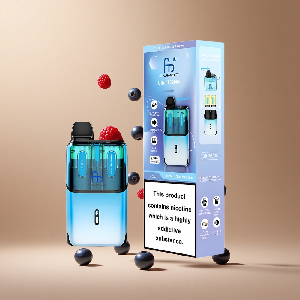 Fumot Ultra T32000 32000 de Pufuri Afine Zmeură Aceră Dr Blue Romania wholesale