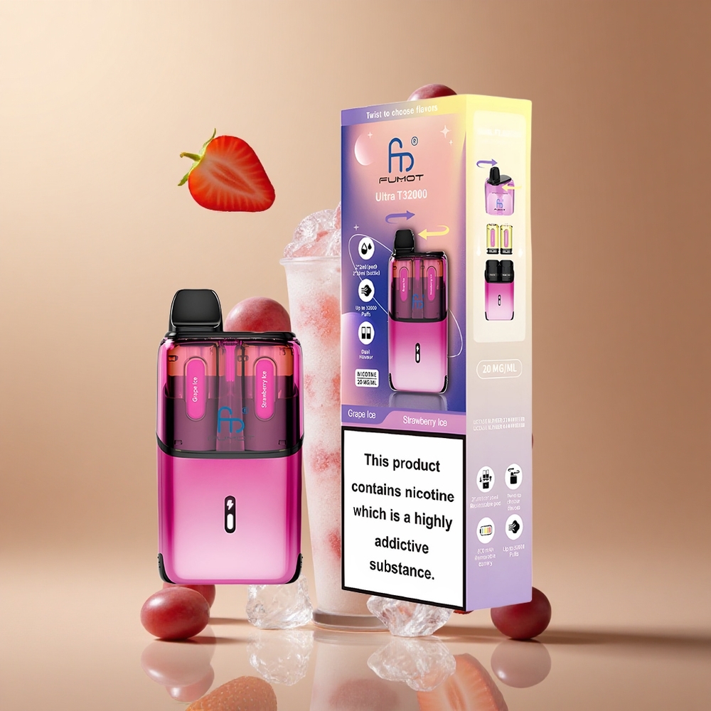 Fumot Ultra T32000 32000 de Pufuri Capsuni Înghețate - Struguri Înghețati 800mAh Baterie Romania wholesale