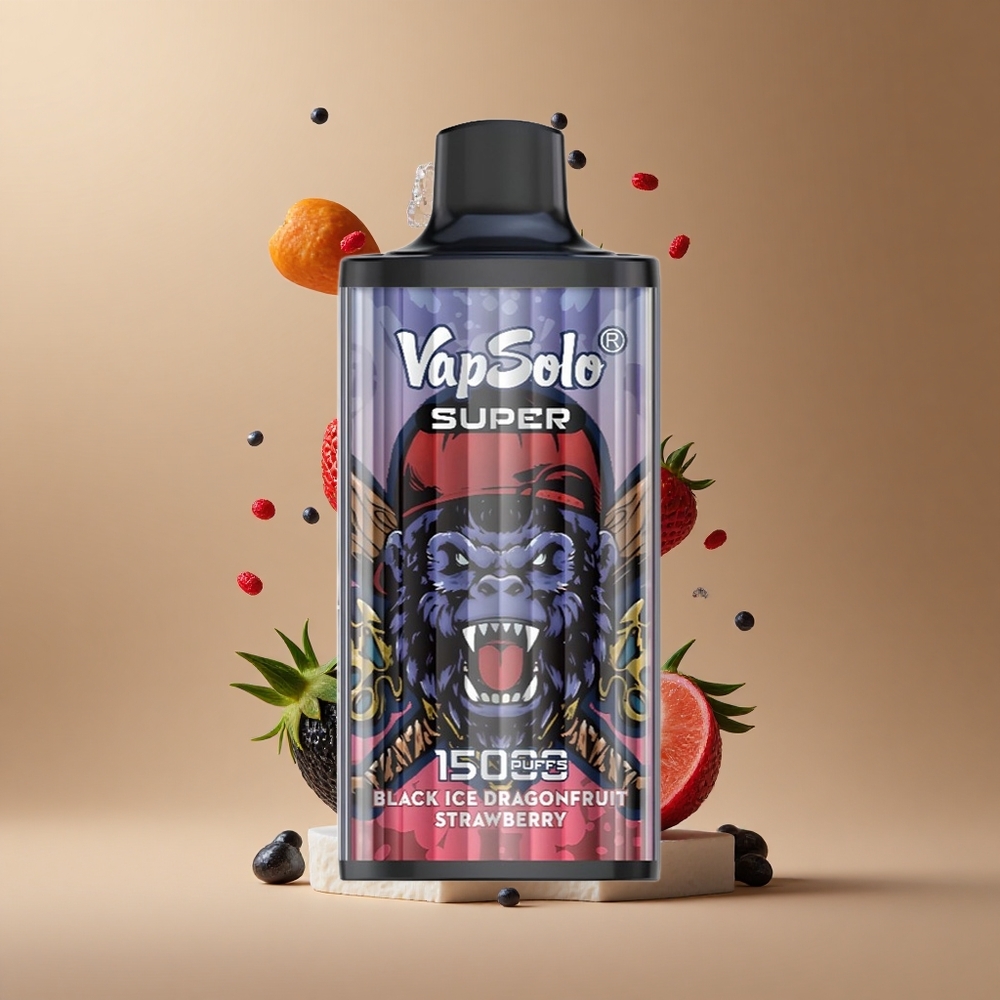 Vapsolo Super 15000 Pufuri Dragonfruit Căpșuni Gheață Neagră 40ml Lichid 850mah Baterie Romania wholesale Vapsolo Super 15000 Pufuri Dragonfruit Căpșuni Gheață Neagră 40ml Lichid 850mah Baterie Romania wholesale