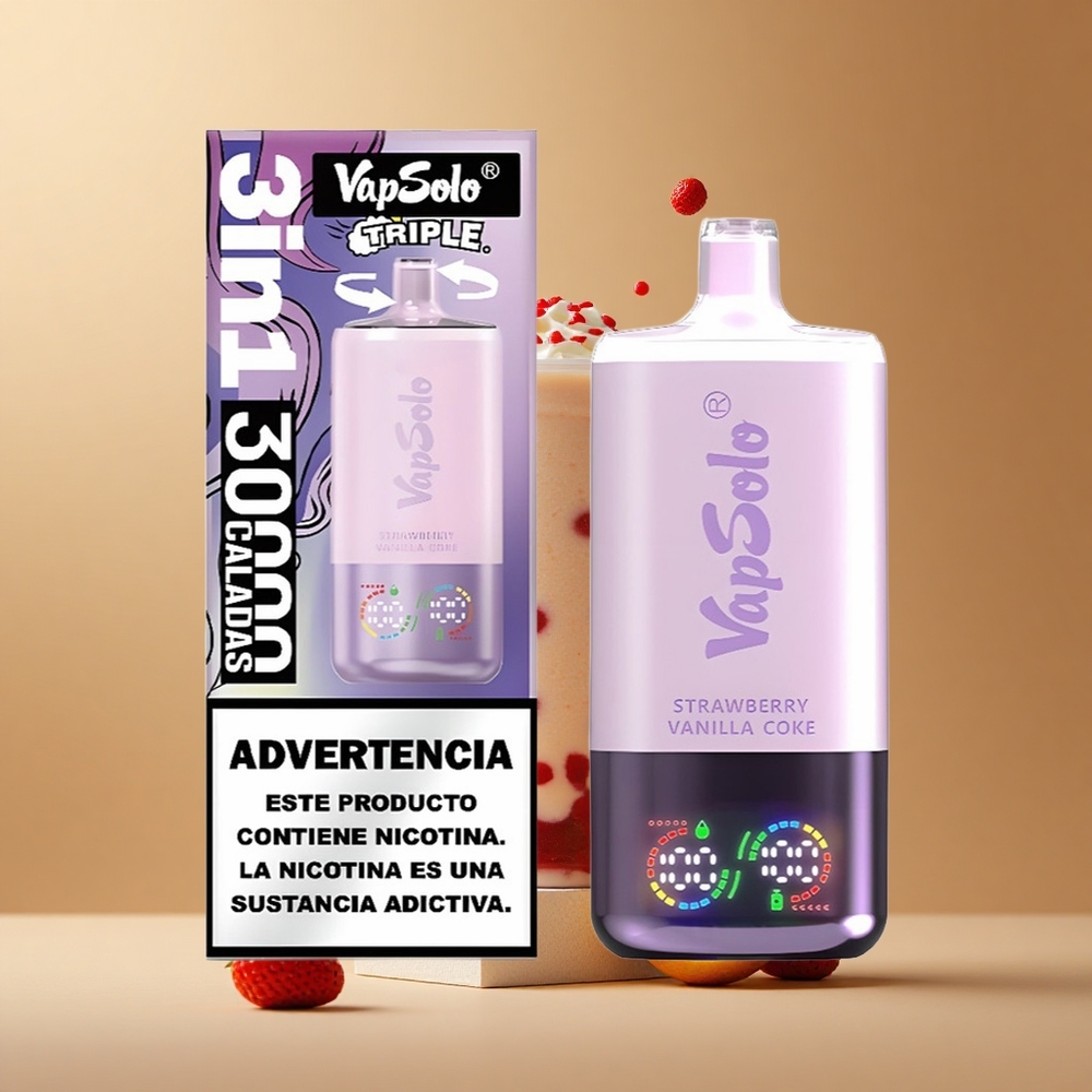 VapSolo Triple 30000 Pufuri Capsatorie Vanilie Coca-Cola 40ml Port Type-C Romania wholesale